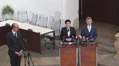 Tisková konference Markéty Pekarové Adamové a Miloše Vystrčila
