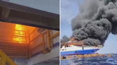 VIDEO: Panika, křik a nesnáze. Na palubě trajektu vypukl požár