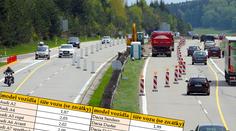Zúžený pruh na dálnici? Tato auta v něm vůbec nesmí jet! PŘEHLED
