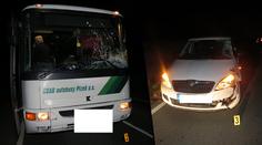 Tragédie u Plzně! Auto srazilo cyklistu a odhodilo ho na autobus