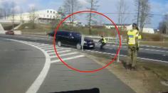Policistu při silniční kontrole srazilo auto! Skončil v nemocnici. VIDEO