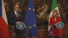 Fiala se setkal premiérkou Itálie. Řešili obranu i migraci