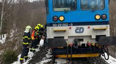 Splašený kůň vběhl na Bruntálsku do kolejiště. Vlak ho srazil a vykolejil