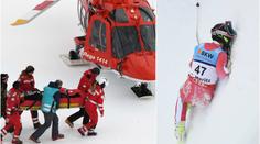 Děsivý pád: Ze Super-G se staly skoky, lyžař se těžce zranil! VIDEO