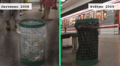 Metro má bezpečné "průhledné" koše. A v nich? Neprůhledné pytle
