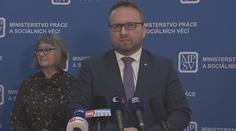 Tisková konference ministra Jurečky ke změnám při zaměstnávání osob se zdravotním postižením