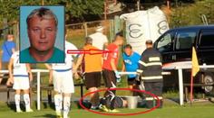To je muž, který na fotbale srazil pěstí ženu! Trénuje místní kluky