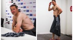 Zbláznil se? Trenér belgického týmu přišel na tiskovku nahatý