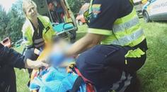 VIDEO: Drsné záběry z policejní kamery. Na Berounce zachraňovali topící se dítě