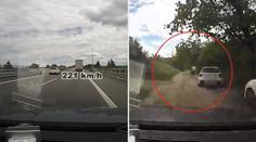 Řidič se po dálnici řítil rychlostí 221 kilometrů v hodině, policii neujel! VIDEO