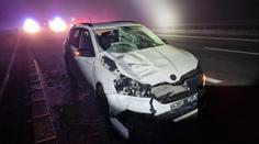 Tragická nehoda na D3. Muž přebíhal dálnici, po střetu s autem zemřel