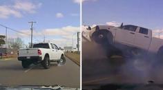 VIDEO: Manévr, při kterém policie vyhodí pronásledované auto do vzduchu