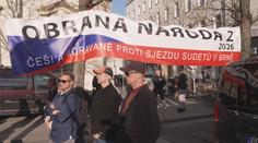 V Brně se demonstrovalo proti sjezdu sudetských Němců. Moc lidí ale nepřišlo