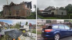 Utržené střechy, kroupy a vichr! Bouře udeřila na obec u Náchoda