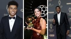 Drahé obleky a krásné šaty. Takhle zářili fotbalisté a jejich protějšky na Zlatém míči