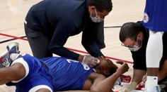 VIDEO: Moře krve a osm štychů! Hvězda Clippers dohrála po ráně loktem!