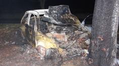 Auto začalo po nárazu do stromu hořet, řidiče vytáhl kolemjedoucí