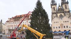 Zdobení vánočního stromu na Staroměstském náměstí