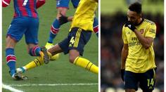 Šílený faul! Aubameyang prošlápl soupeře, vyloučen byl až po zásahu VARu