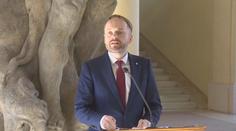 Tisková konference ministra zahraničí Jakuba Kulhánka