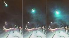 Průlet meteoru: Domy se otřásly, nebe rozčísl zelený blesk! VIDEO
