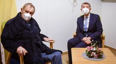 Hrad ukázal první foto Zemana. Už je na tom jako dřív, řekl Babiš po setkání