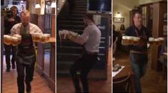 VIDEO: Unikátní závod! Číšníci běhali s rukama plnýma půllitrů