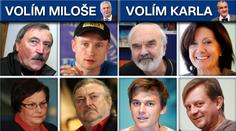 Kdo volí Miloše a kdo Karla? Ke kandidátům se hlásí čím dál více osobností. GALERIE