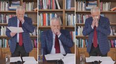VIDEO: Kašel, rýma, únava. Kamery zachytily Klause nemocného covidem