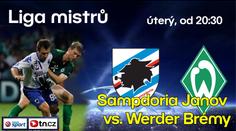 Liga mistrů: Sampdoria - Brémy na NOVA Sport a TN.cz