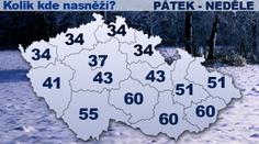 EXTRÉMNÍ POČASÍ: Hrozí až 70 cm sněhu za 3 dny. MAPY