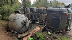 Vytékající splašky. Na Benešovsku se převrátila fekální cisterna