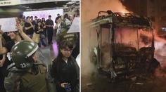 VIDEO: Protesty v Chile pokračují. Studenti zablokovali metro a ničili!