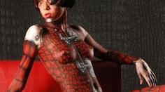 Bodypainting: nahé tělo v barvě