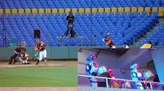 Rarita v prázdné aréně! Baseballistům na Tchaj-wanu fandí místo lidí roboti