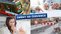 Změny od července: Nemocenská od prvního dne, nové jízdní řady