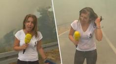 VIDEO: Nečekaný útok z nebes. Reportérka dostala nechtěnou sprchu