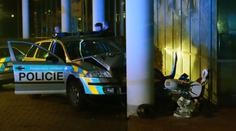 Motorkář ujížděl policistům, i s hlídkou se rozbili o sloup