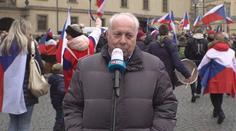 Odborář Dufek: Protest jde tak, jak jsme si ho naplánovali. Traktorů je tu skoro tisíc