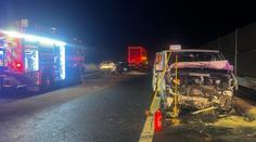 Hromadná nehoda uzavřela dálnici D1. Pět lidí se zranilo