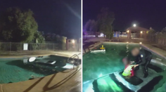 VIDEO: Dramatická záchrana. Muž nezvládl řízení, s autem sjel do bazénu