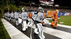 OBRAZEM: Když se hraje NHL v Kalifornii pod palmami