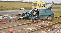 Děsivé FOTO: Žena na Hodonínsku vjela na koleje! Do nemocnice ji transportoval vrtulník!