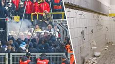 Chuligáni v Dortmundu mlátili policisty tyčemi a zničili záchody!