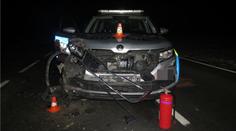 Zběsilá honička na Olomoucku. Řidič policistům zmasakroval služební auto