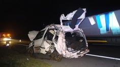 Řidič vyndával výstražný trojúhelník. Auto mu smetl kamion