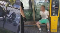 Opilý agresor zaútočil na strážníky, pak chtěl mlátit hlavou do automatu na jízdenky. VIDEO