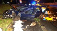 Řidič po zběsilé jízdě převrátil auto a chtěl utéct, dýchnout odmítl
