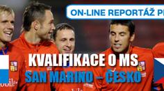 ON-LINE reportáž: San Marino - Česko 0:3