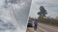VIDEO: Stíhačky se srazily během show. Piloti se museli katapultovat